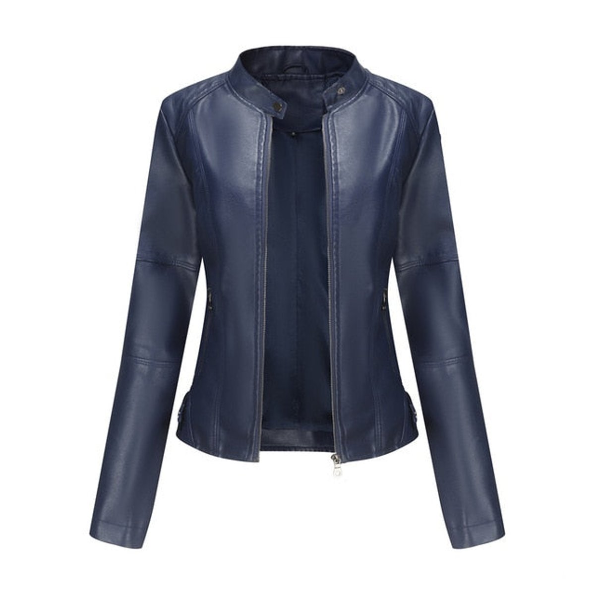 Yasmin | Tailored Stand Collar Moto Jacket