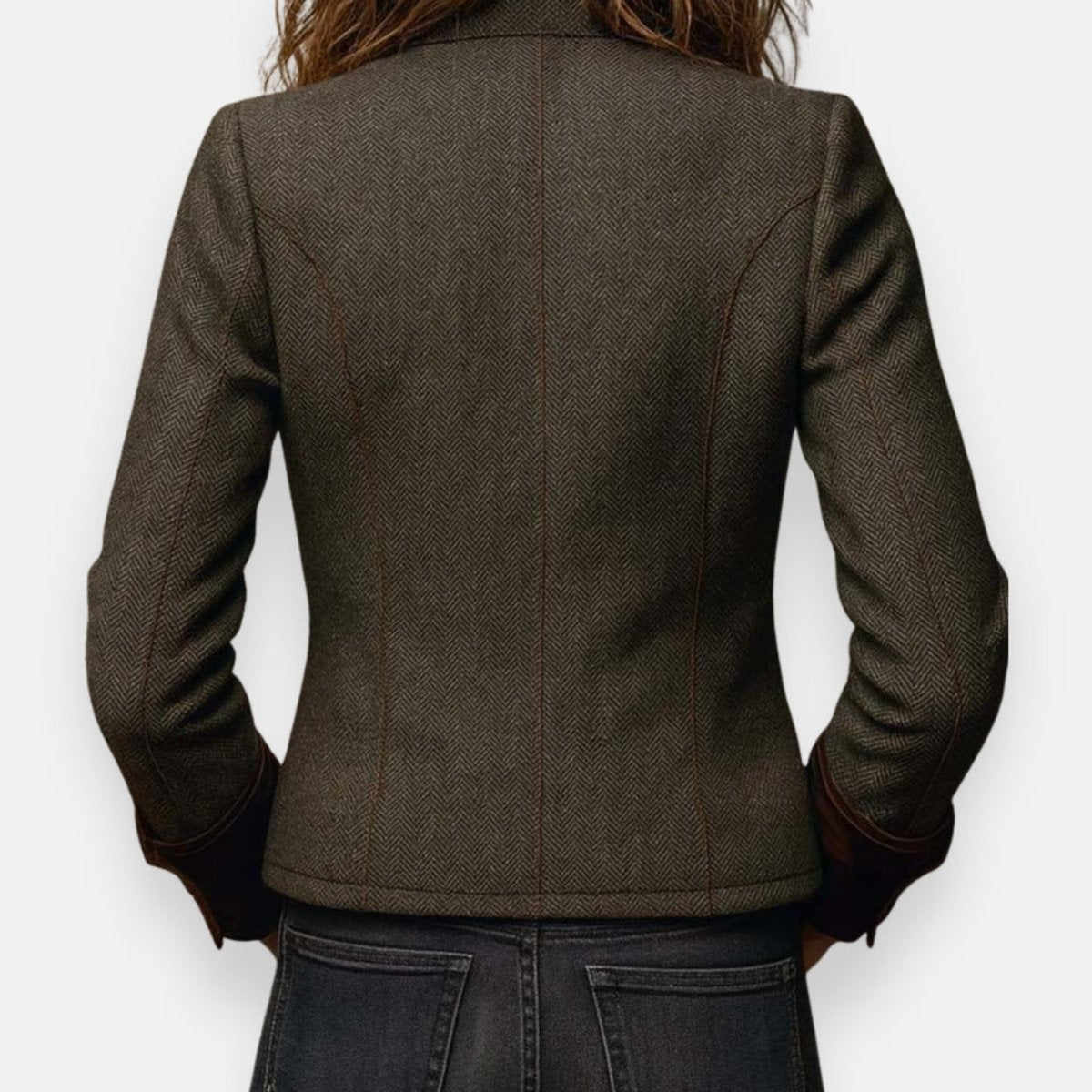 Florence | Military Style Herringbone Jacket