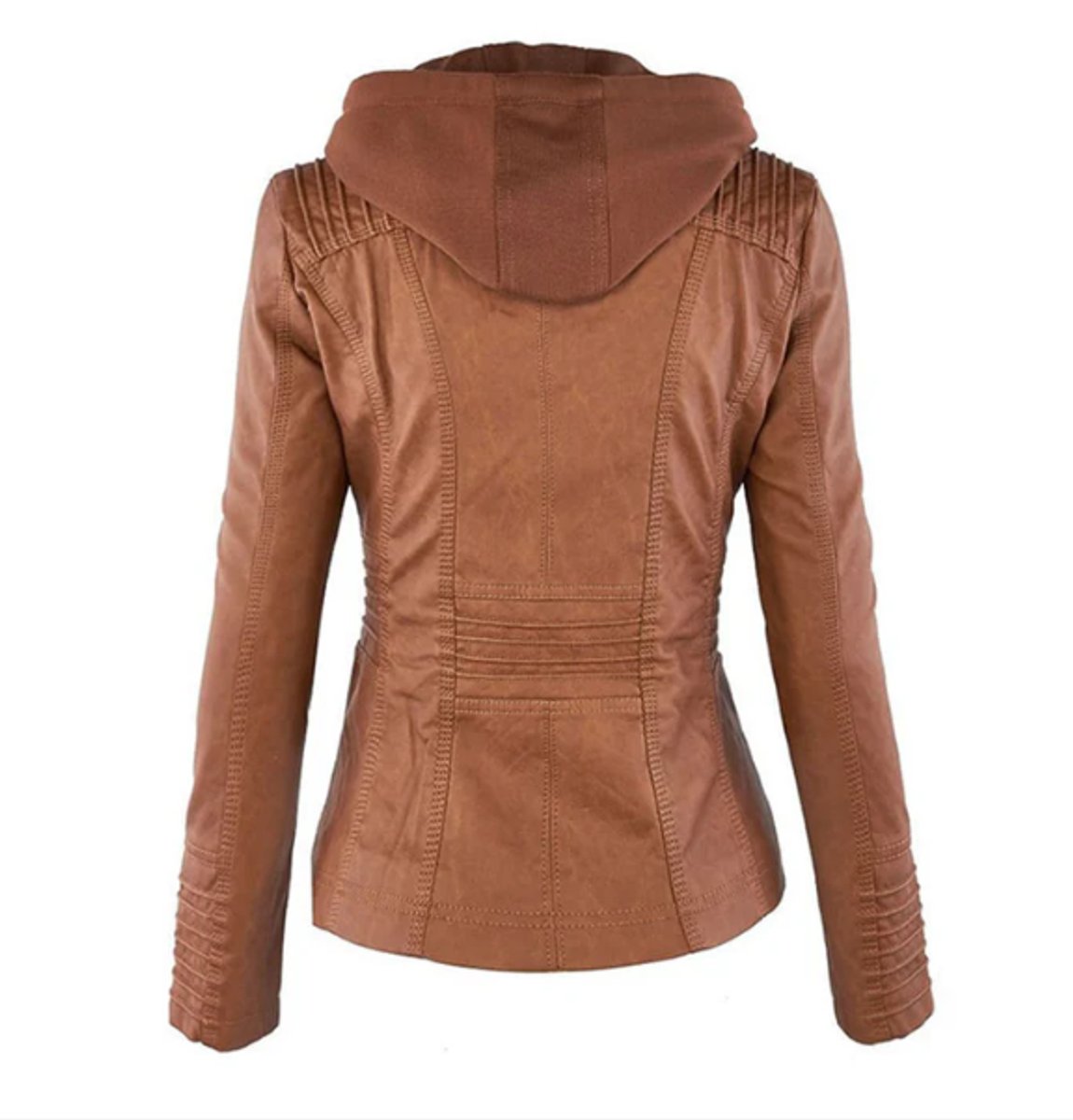 Diana | Hooded Zip Up Moto Jacket