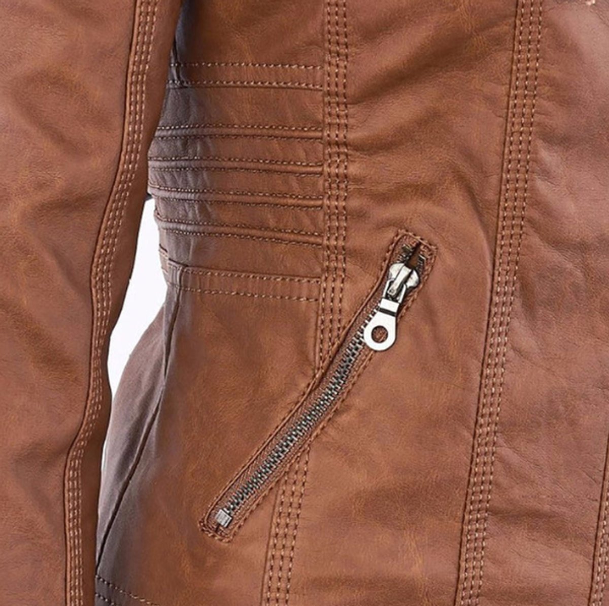 Diana | Hooded Zip Up Moto Jacket