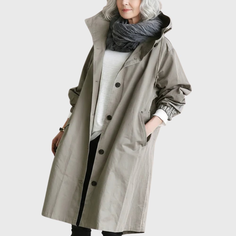 Nerissa | Hooded Relaxed Fit Long Coat