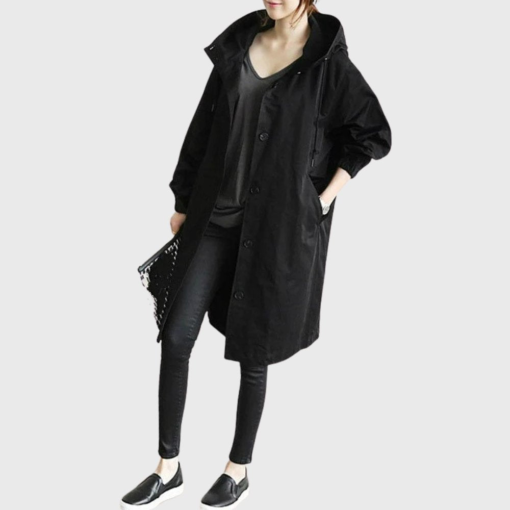 Nerissa | Hooded Relaxed Fit Long Coat