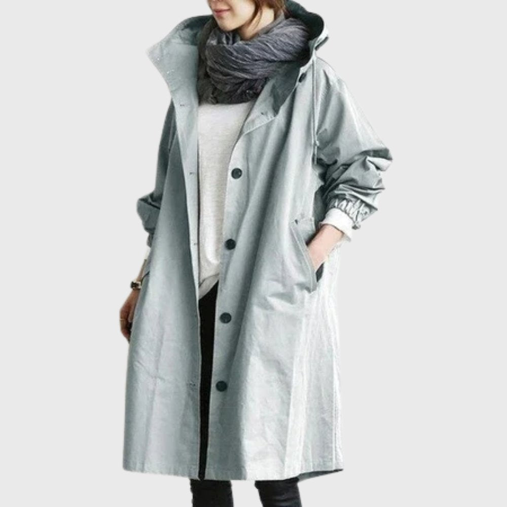 Nerissa | Hooded Relaxed Fit Long Coat