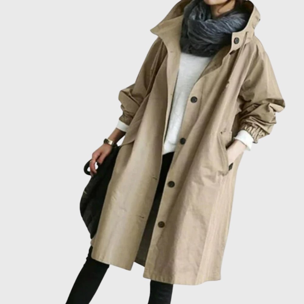 Nerissa | Hooded Relaxed Fit Long Coat