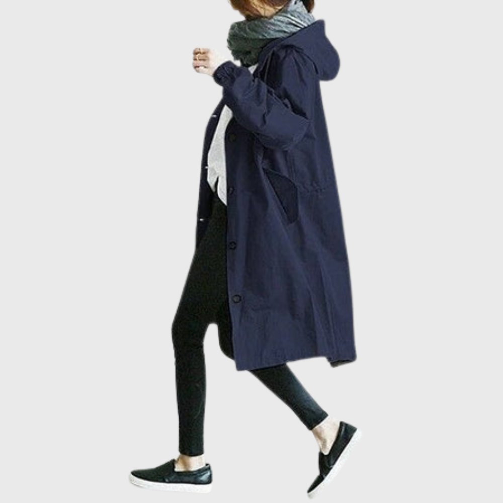 Nerissa | Hooded Relaxed Fit Long Coat