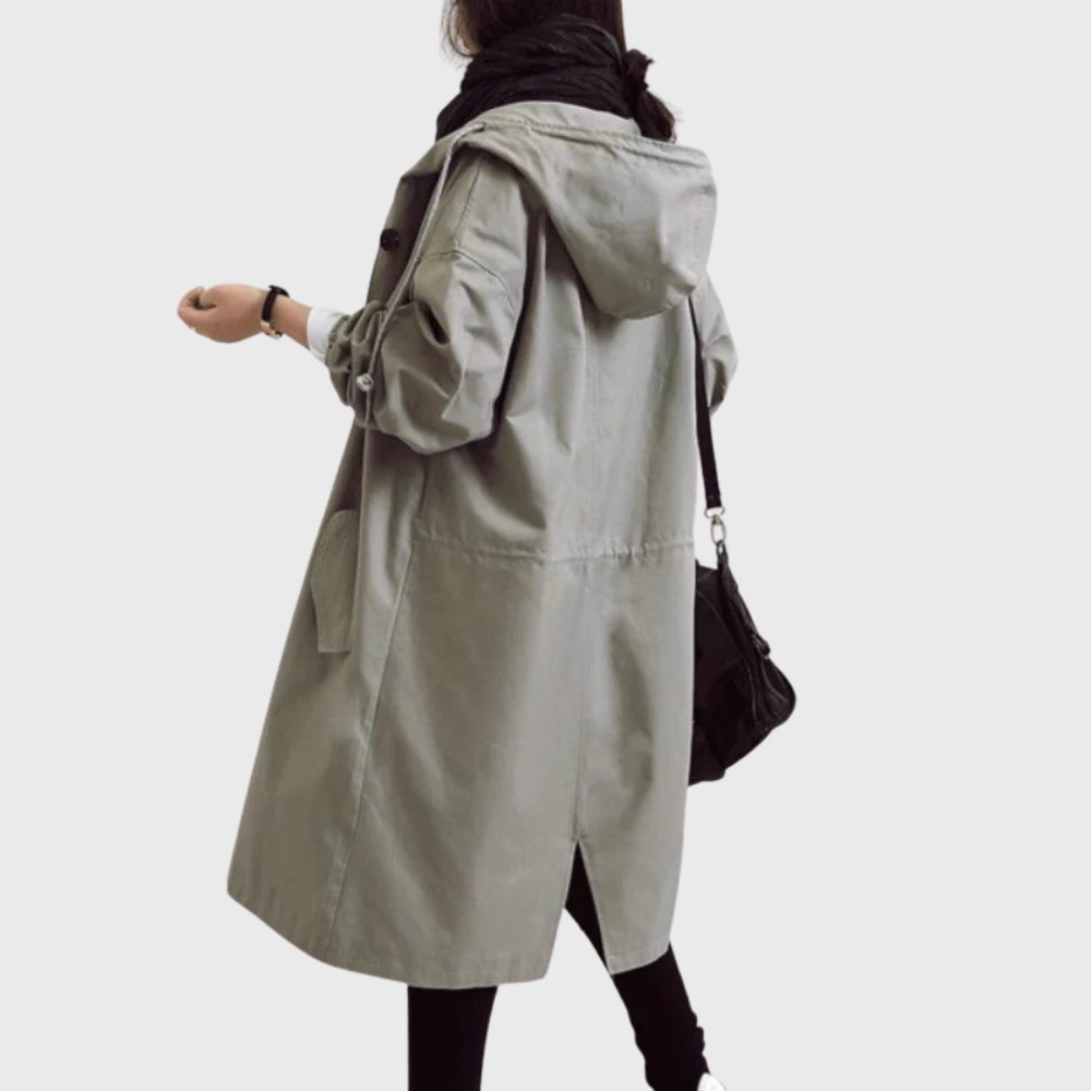 Nerissa | Hooded Relaxed Fit Long Coat