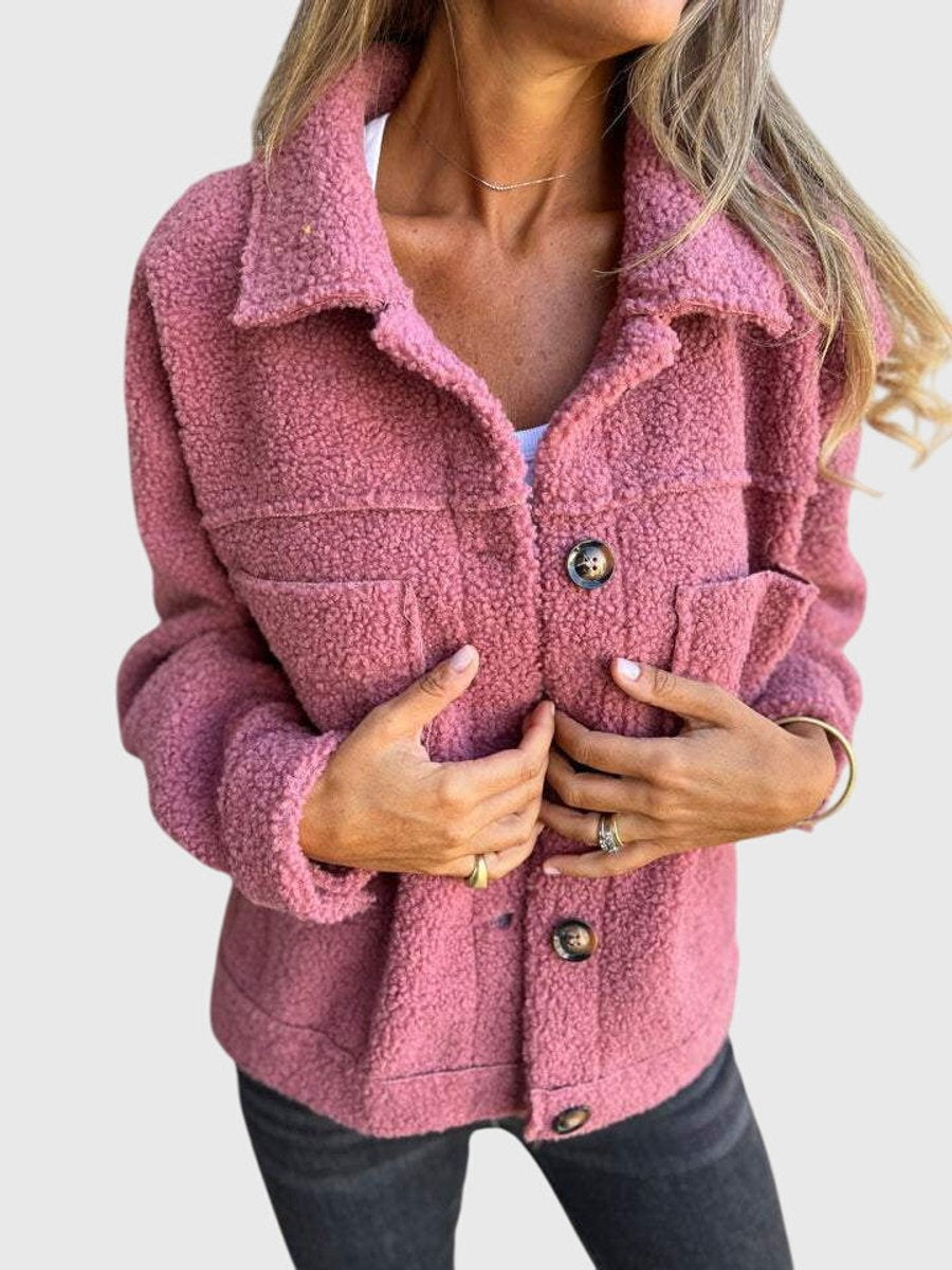 Diane | Cozy Button Front Jacket