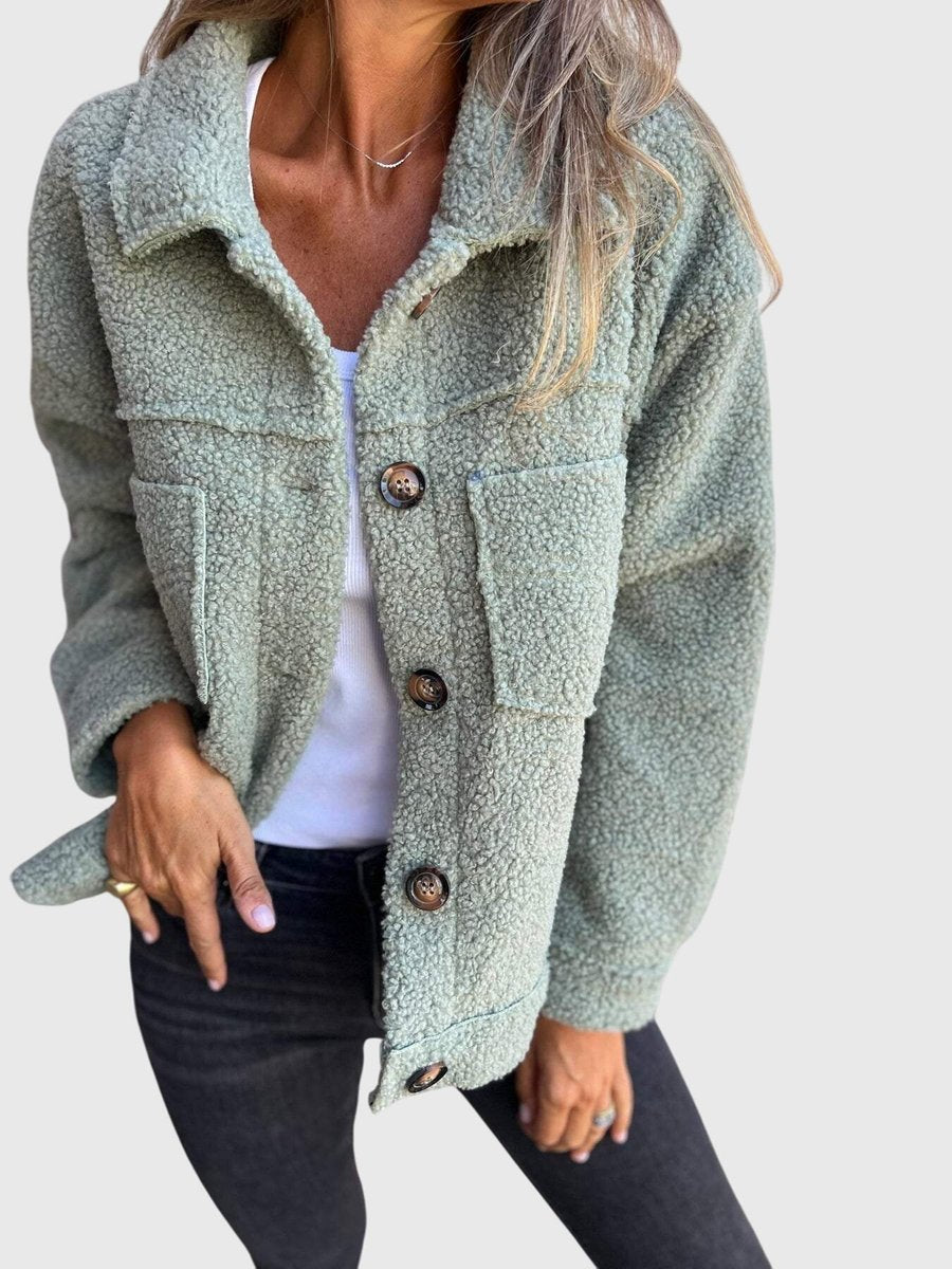 Diane | Cozy Button Front Jacket