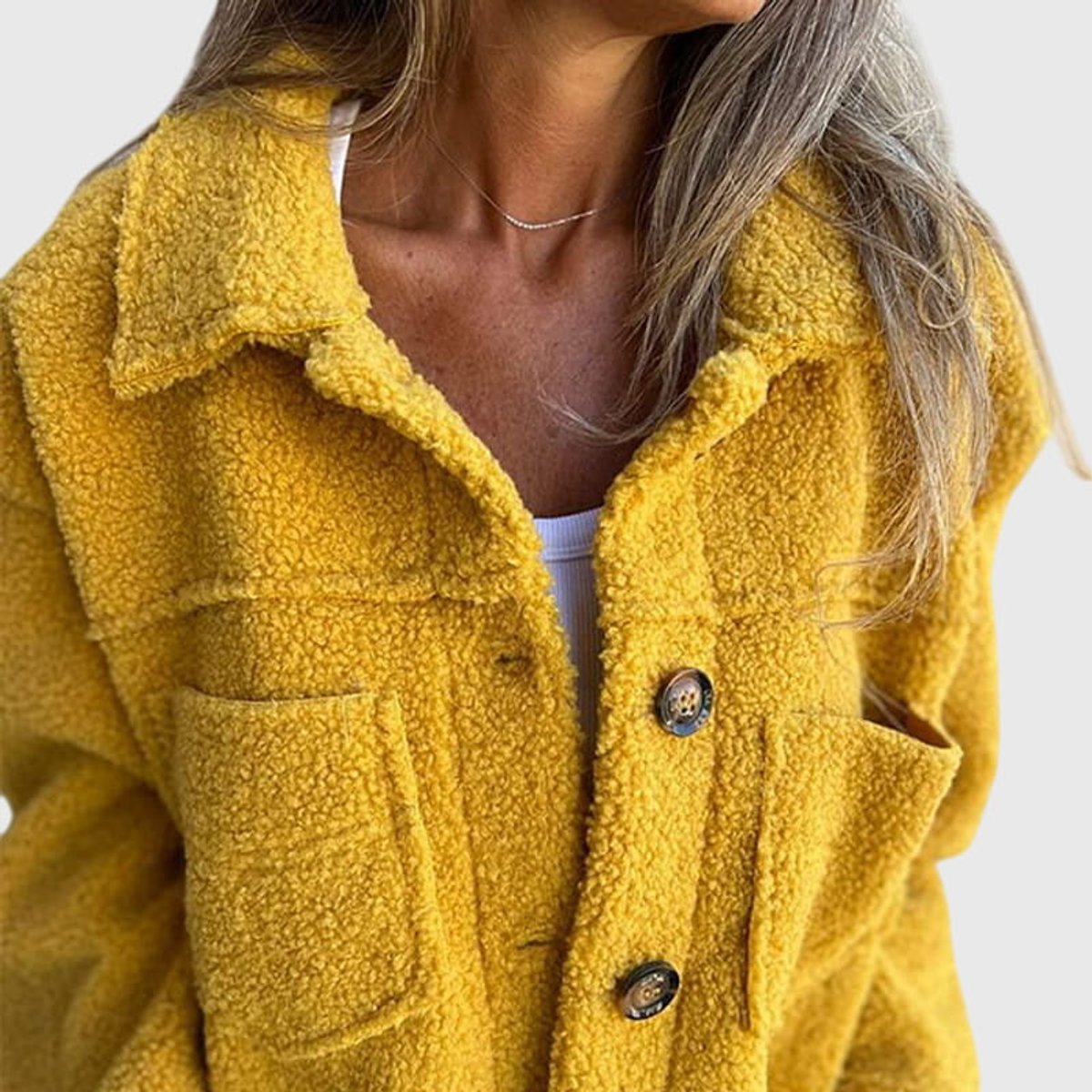 Diane | Cozy Button Front Jacket