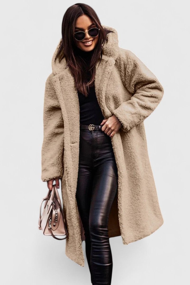 Della | Cozy Longline Hooded Coat