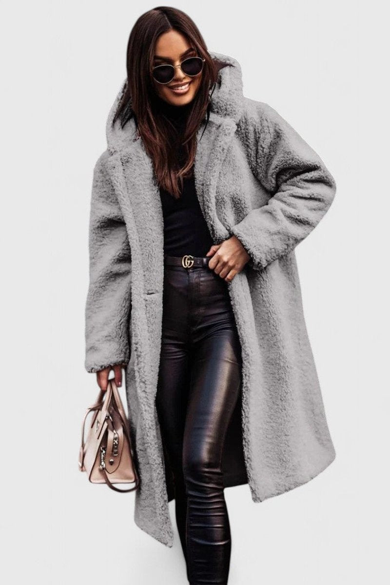 Della | Cozy Longline Hooded Coat