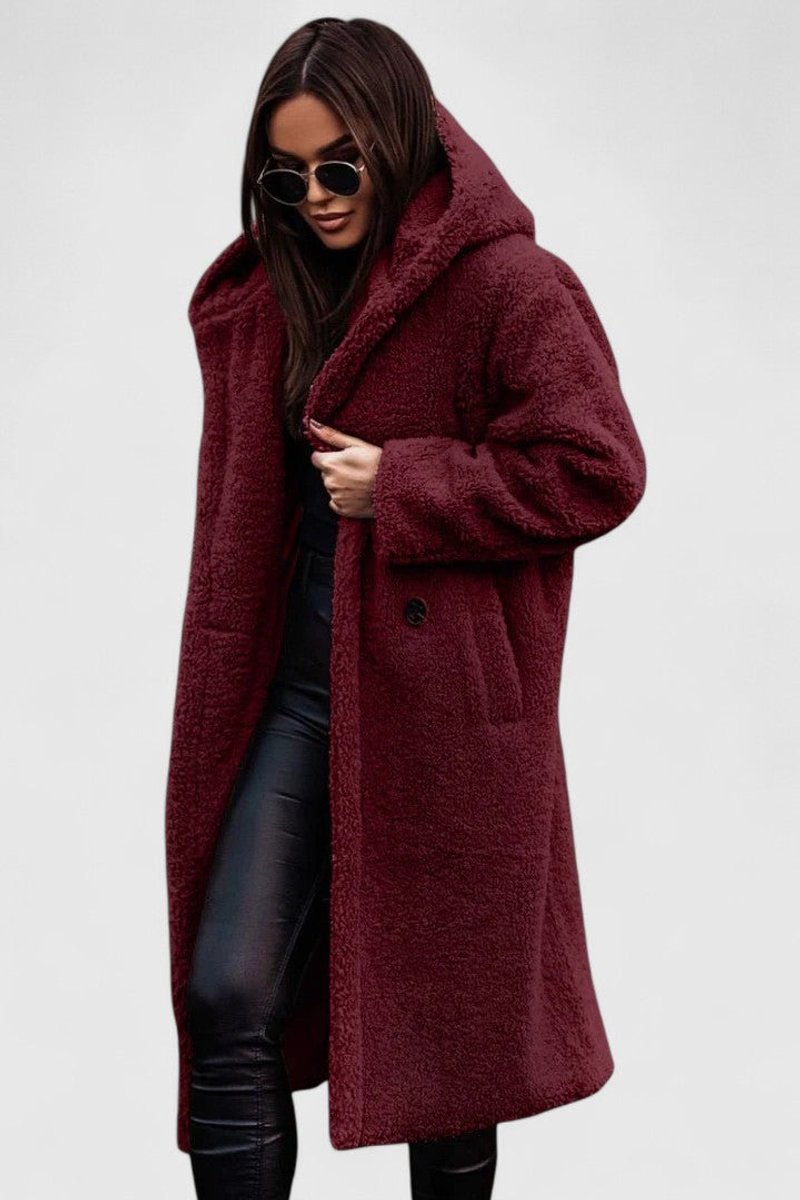 Della | Cozy Longline Hooded Coat