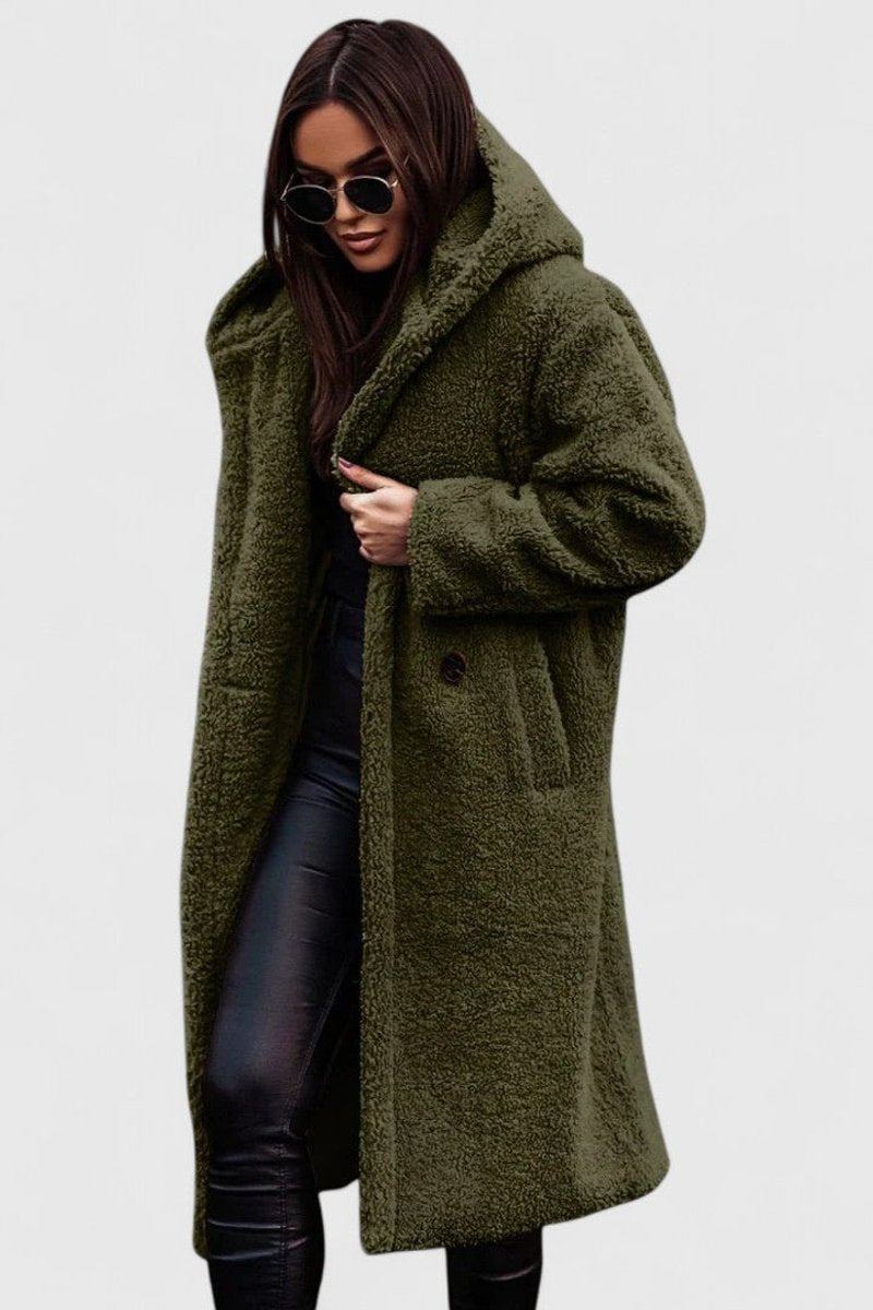 Della | Cozy Longline Hooded Coat
