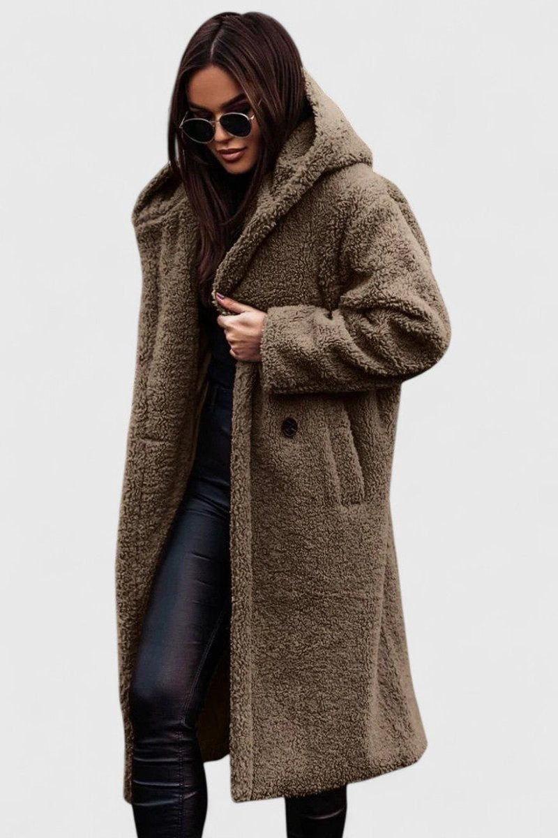 Della | Cozy Longline Hooded Coat