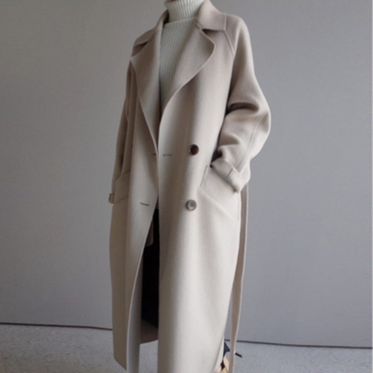 Elsie | Longline Double Breasted Coat