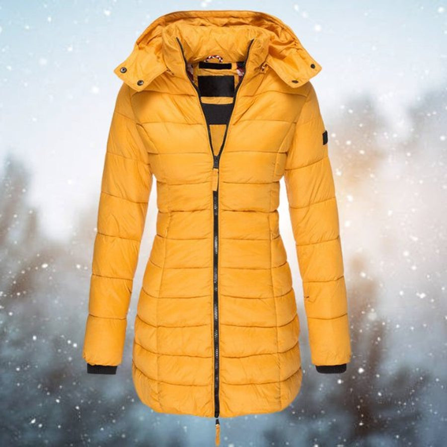 Brigid | Long Hooded Quilted Winter Coat
