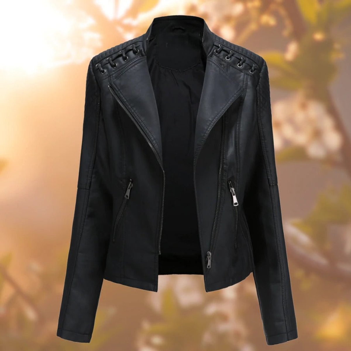 Charlotte | Zip Up Moto Jacket
