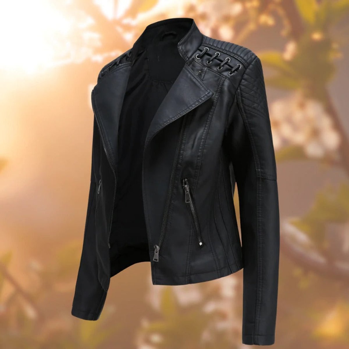 Charlotte | Zip Up Moto Jacket