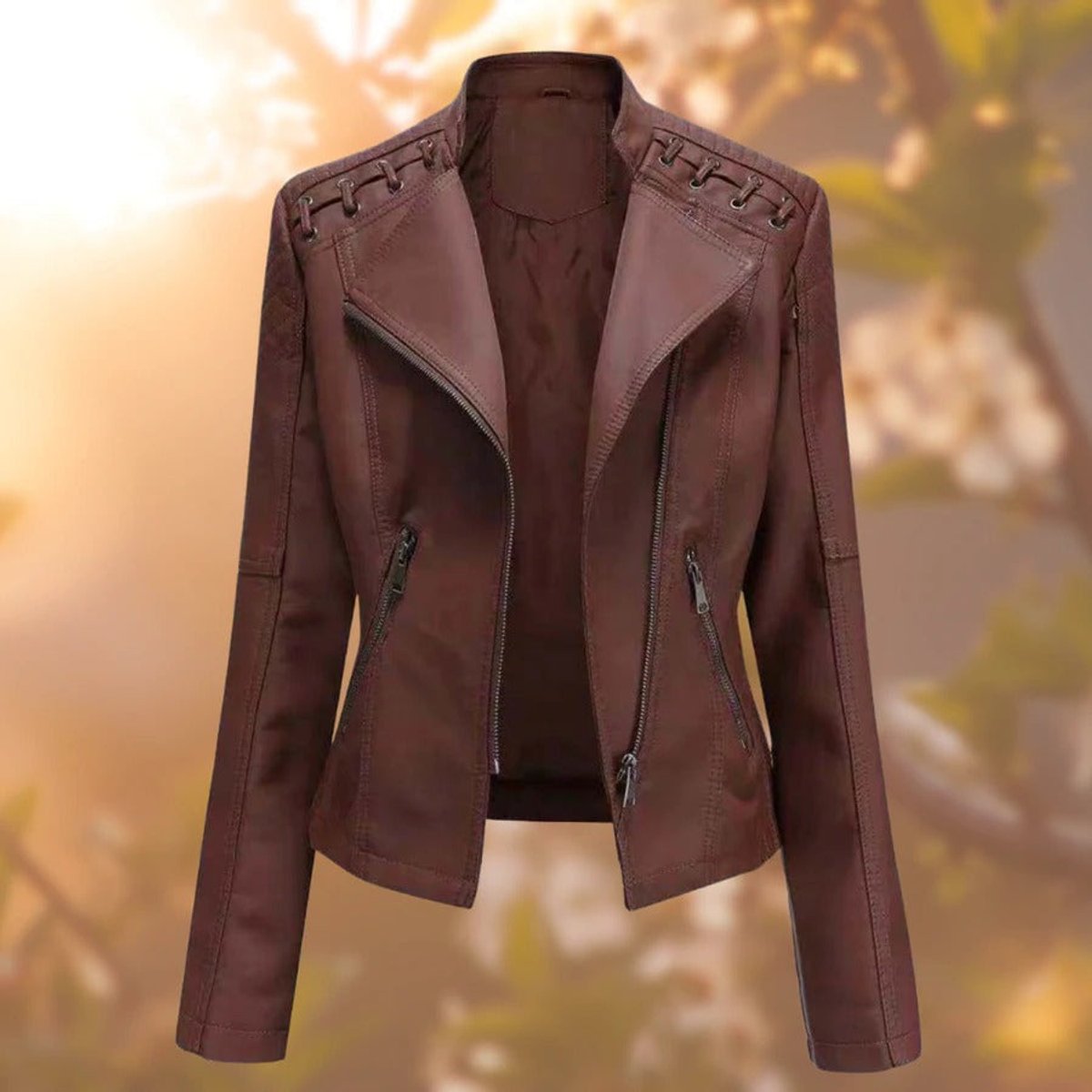 Charlotte | Zip Up Moto Jacket