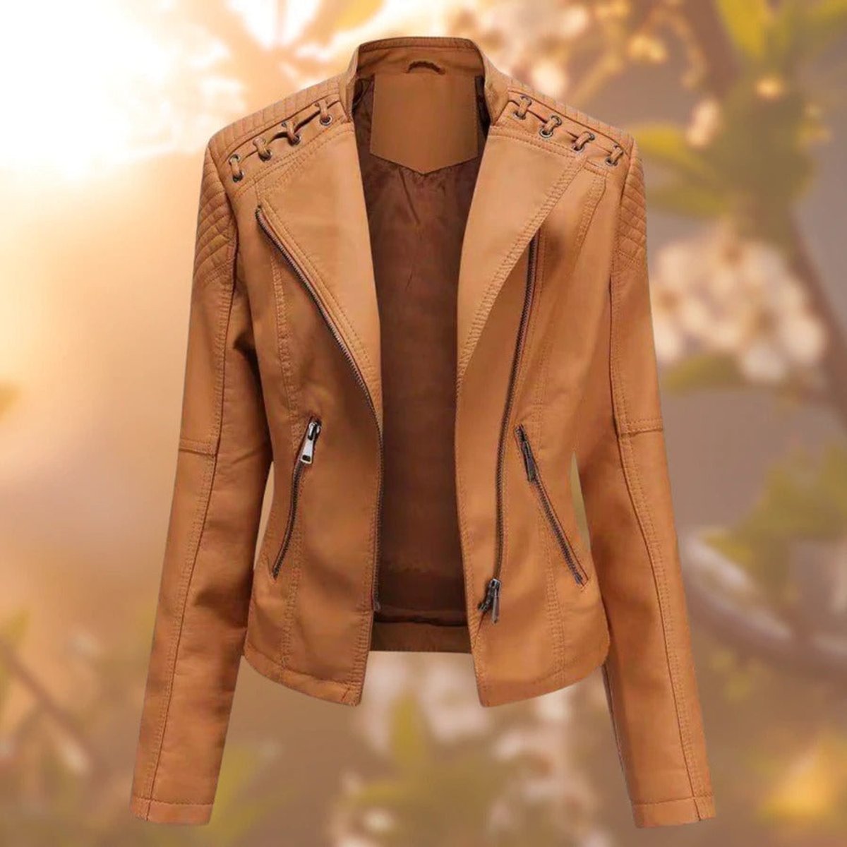 Charlotte | Zip Up Moto Jacket
