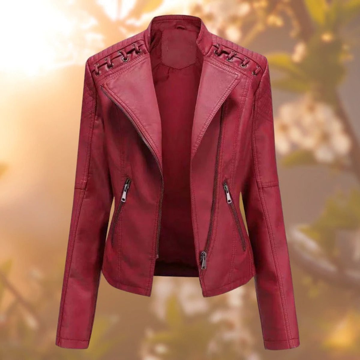 Charlotte | Zip Up Moto Jacket