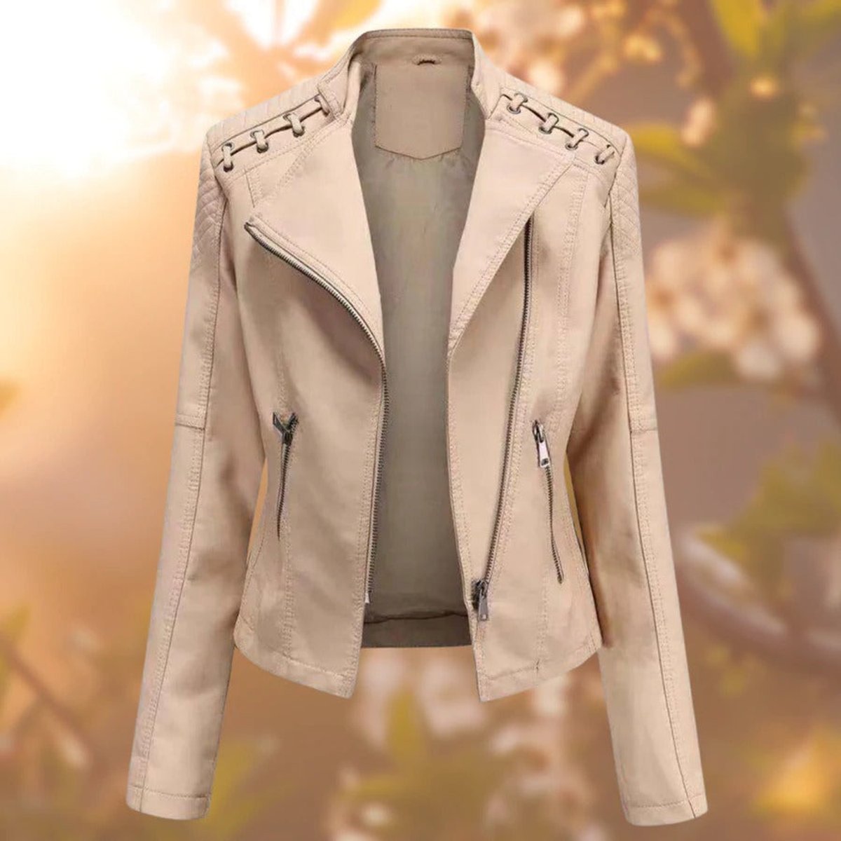 Charlotte | Zip Up Moto Jacket