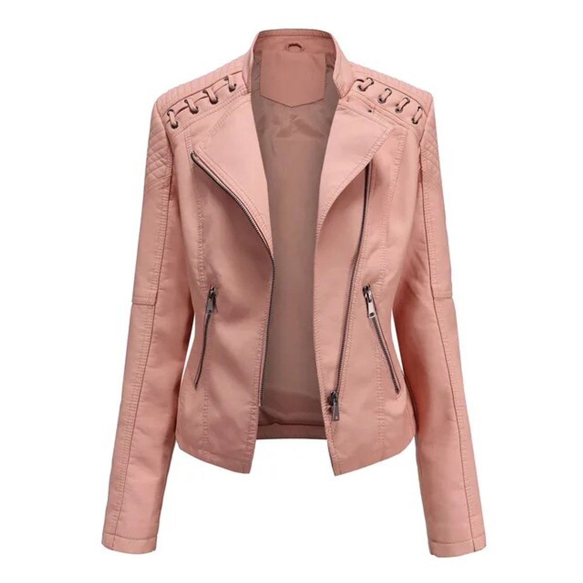Charlotte | Zip Up Moto Jacket