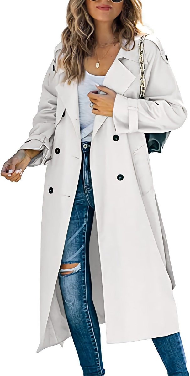 Sonia | Belted Double Breasted Longline Trench Coat