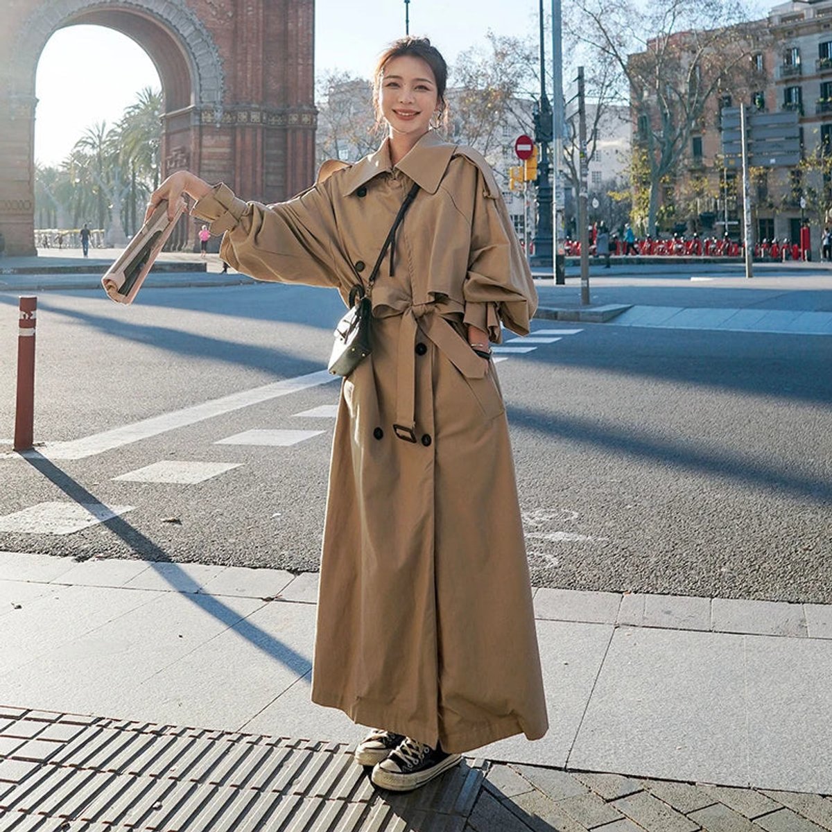 Dorothy | Oversized Double Breasted Long Trench Coat