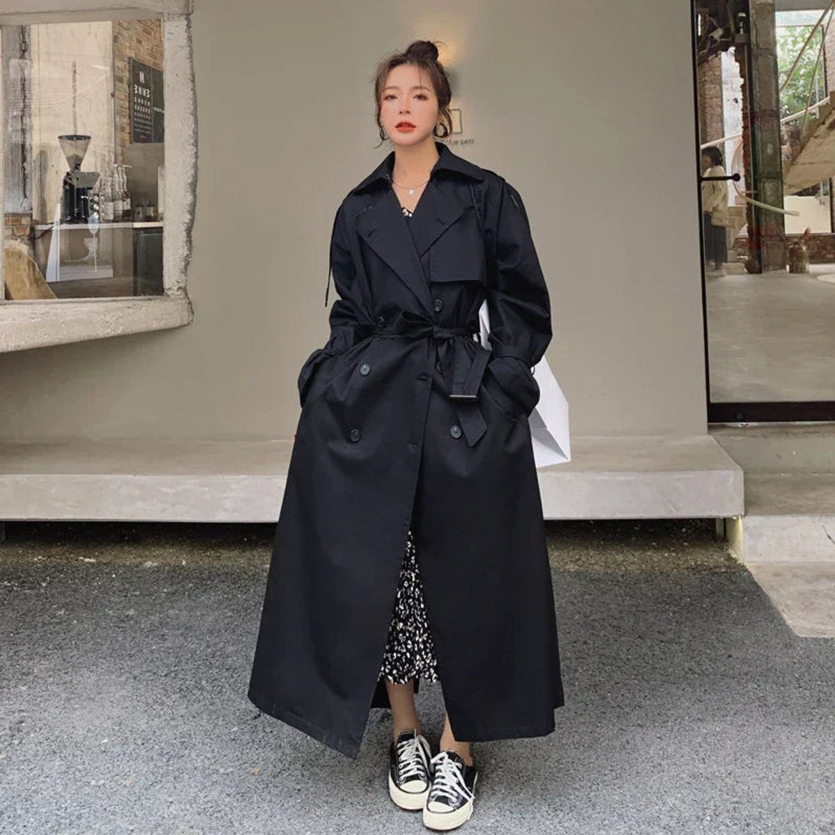 Dorothy | Oversized Double Breasted Long Trench Coat