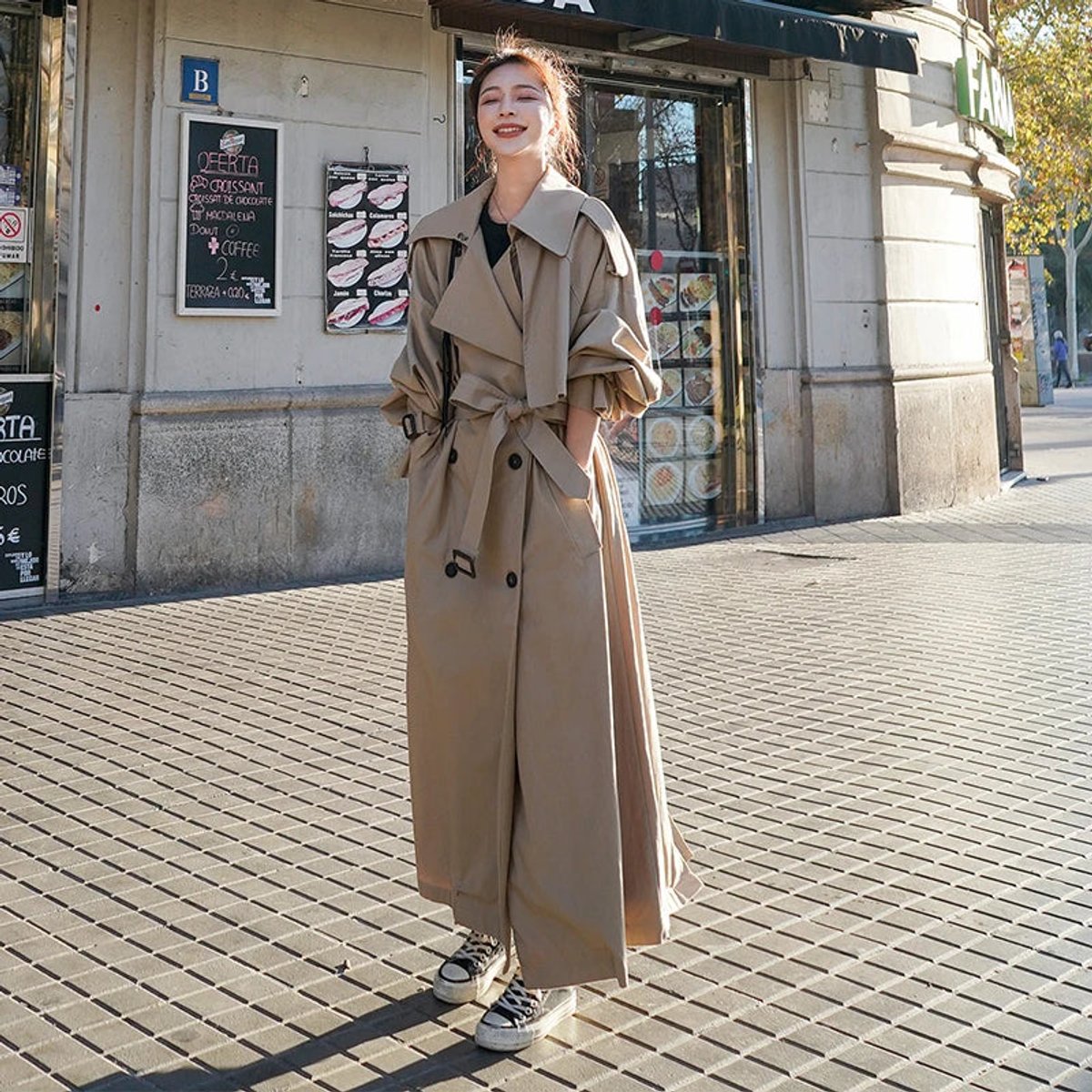 Dorothy | Oversized Double Breasted Long Trench Coat