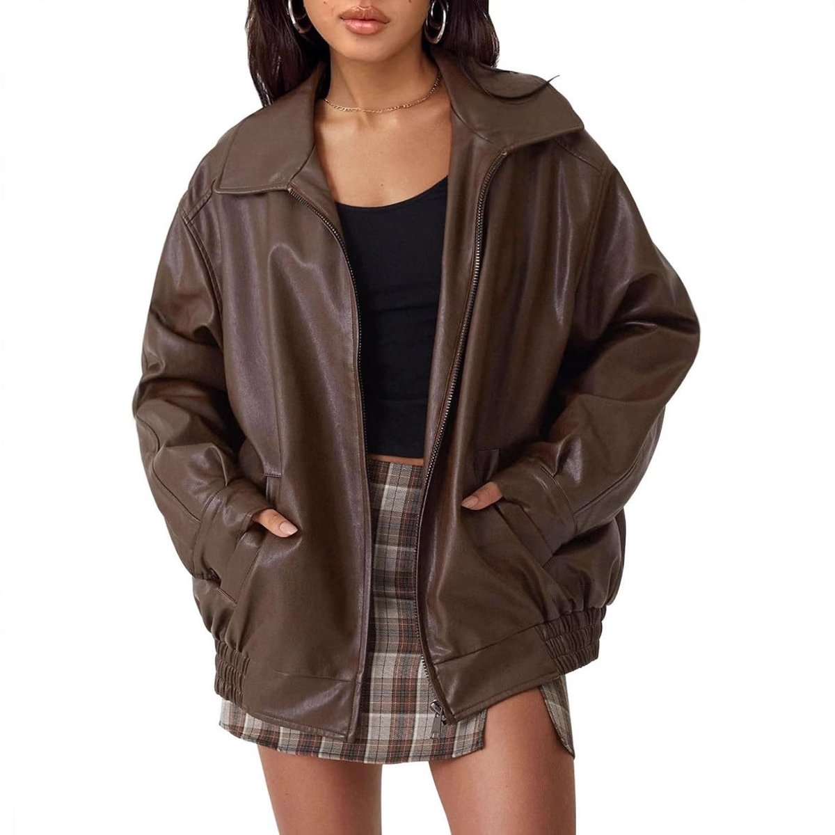 Clara | Relaxed Zip Up Bomber Jacket