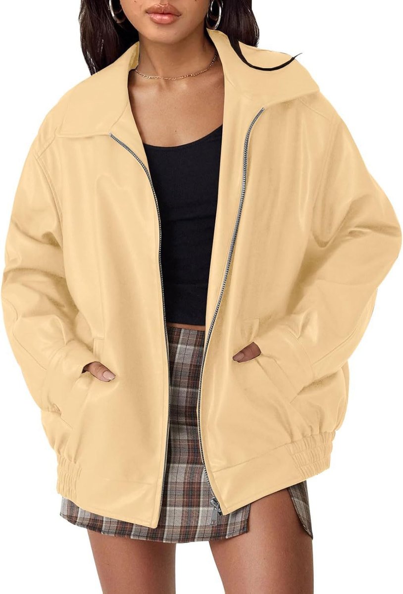 Clara | Relaxed Zip Up Bomber Jacket