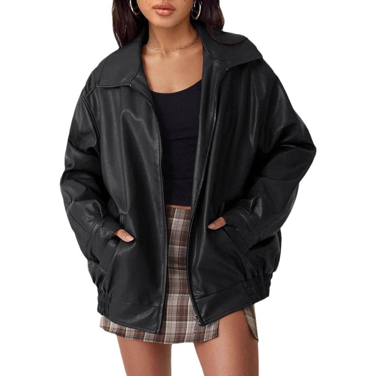 Clara | Relaxed Zip Up Bomber Jacket