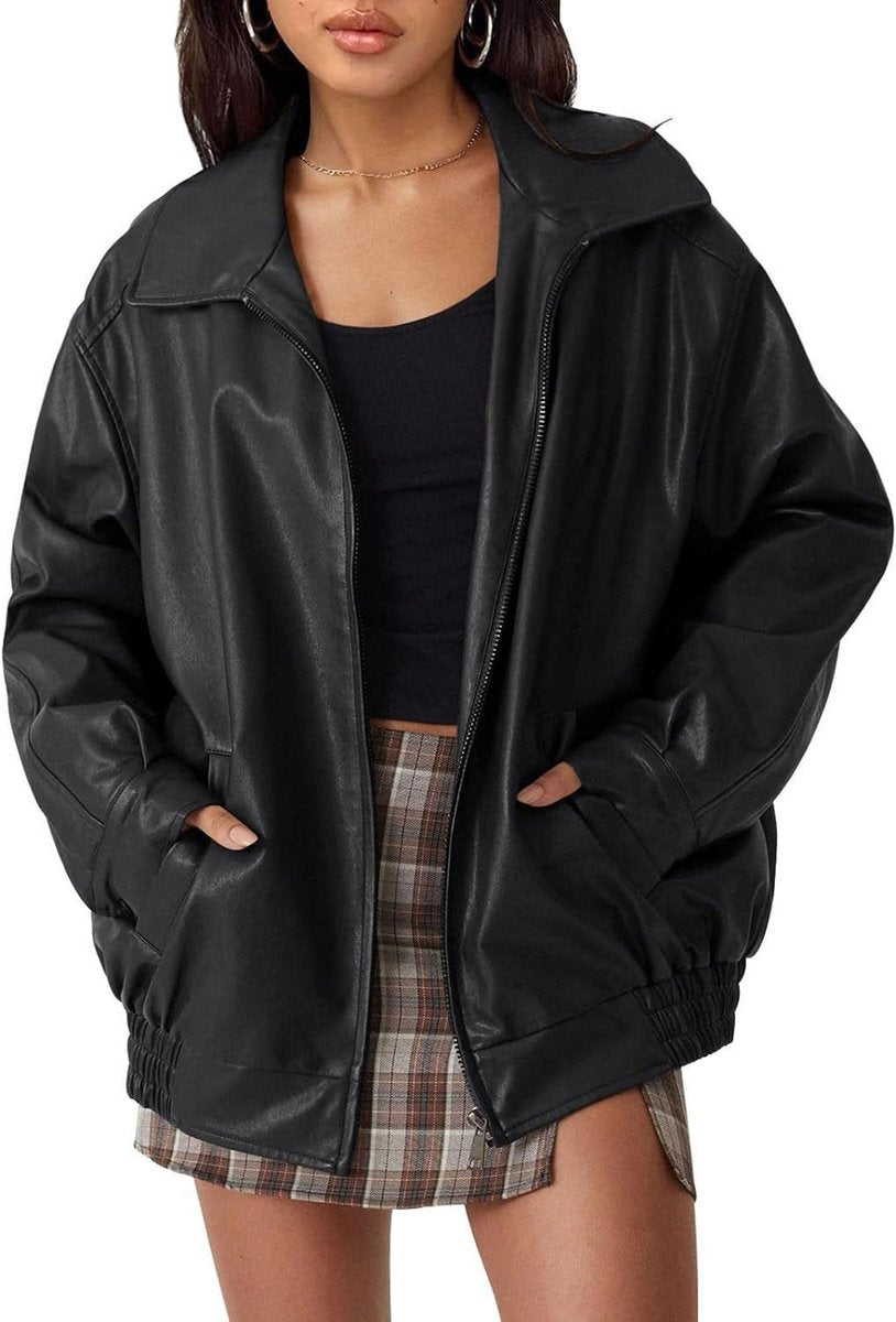 Clara | Relaxed Zip Up Bomber Jacket