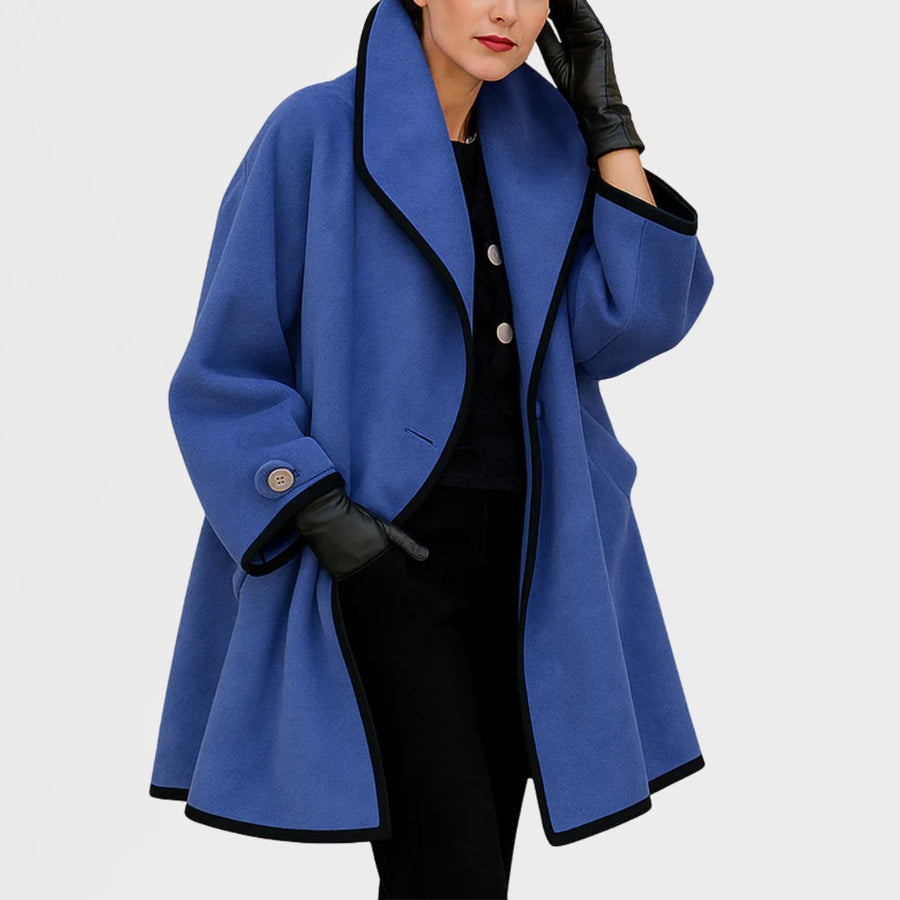 Georgiana | Oversized Contrast Trim Coat