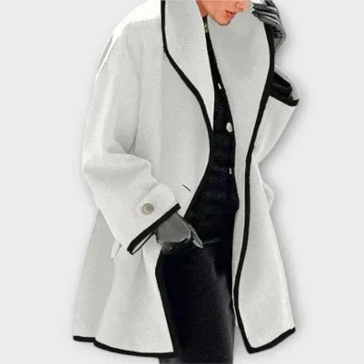 Georgiana | Oversized Contrast Trim Coat