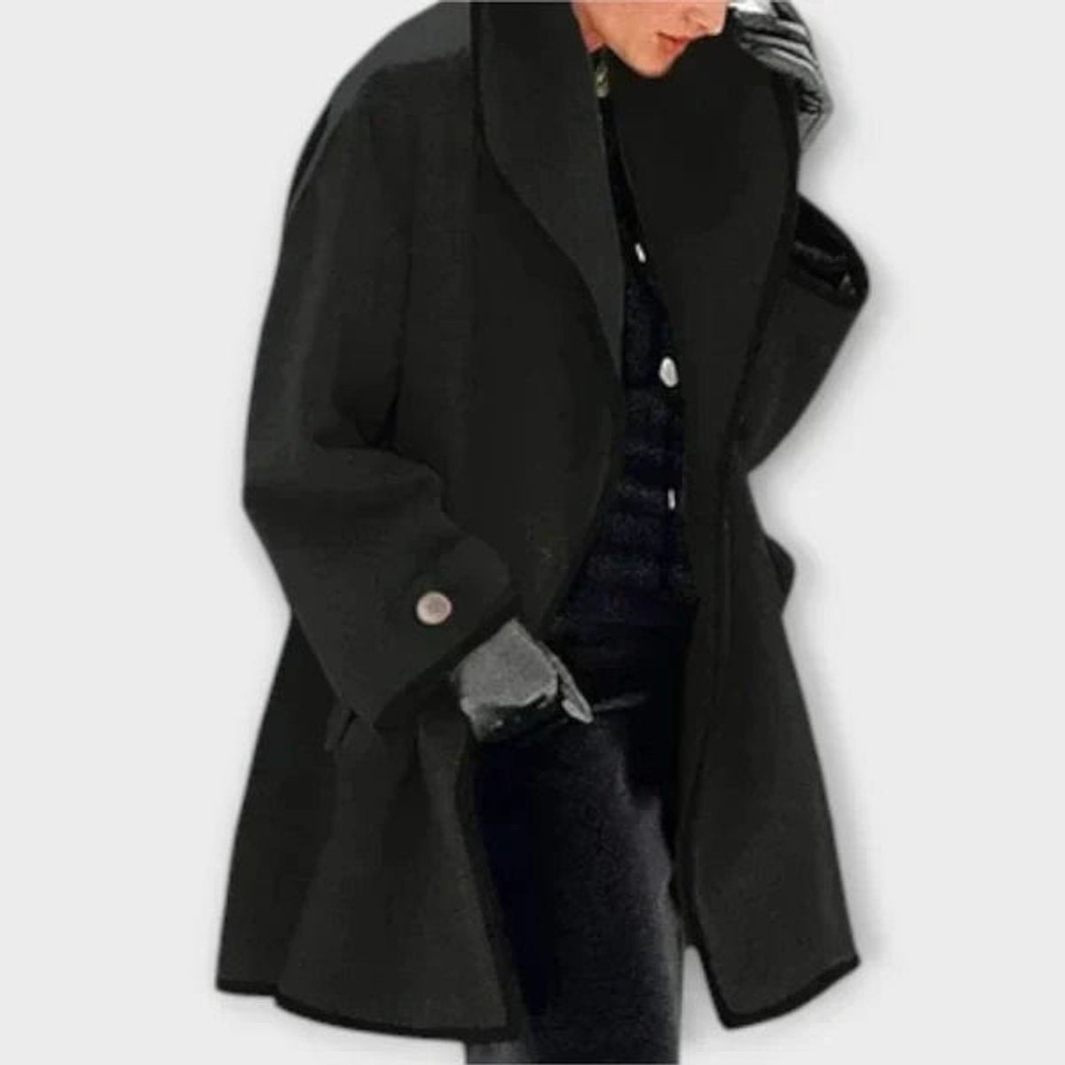 Georgiana | Oversized Contrast Trim Coat