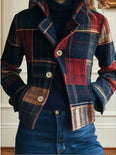 Navy & Burgundy Plaid