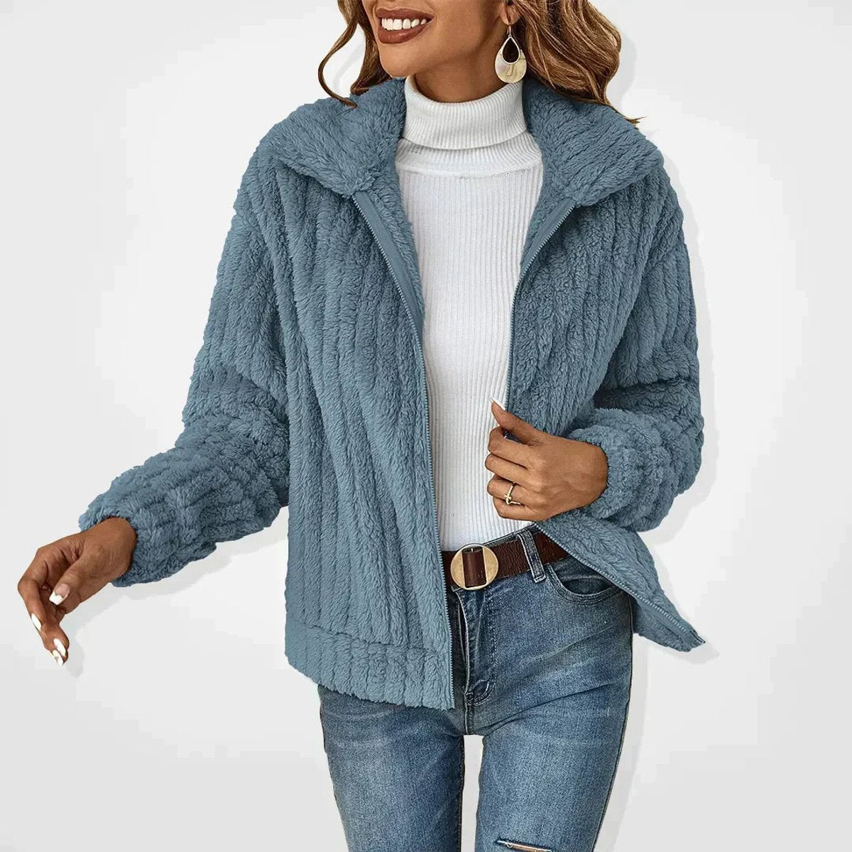 Ellen | Cozy Zip Up Jacket
