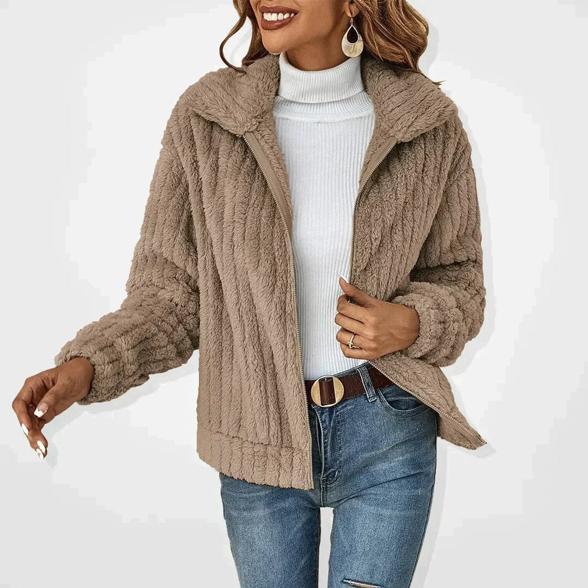 Ellen | Cozy Zip Up Jacket