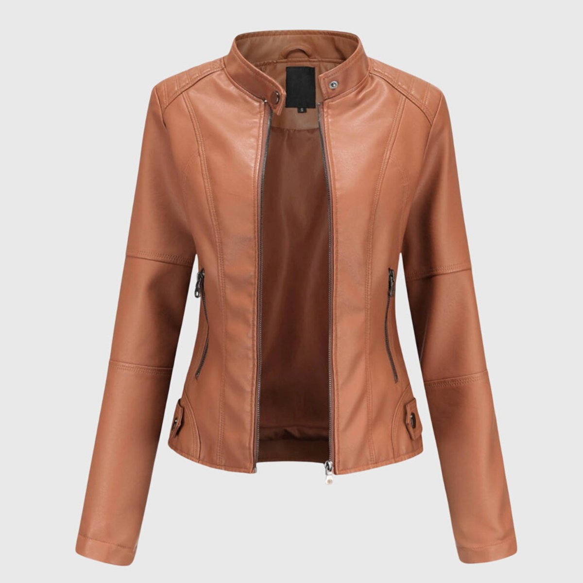 Delia | Slim Fit Stand Collar Zip Jacket