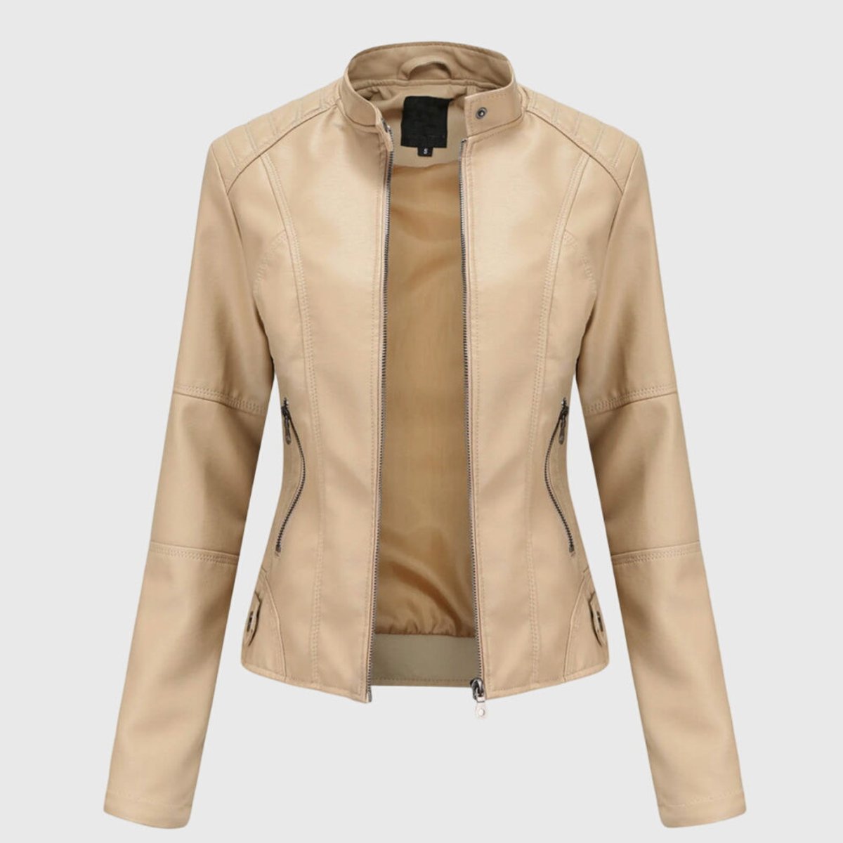 Delia | Slim Fit Stand Collar Zip Jacket