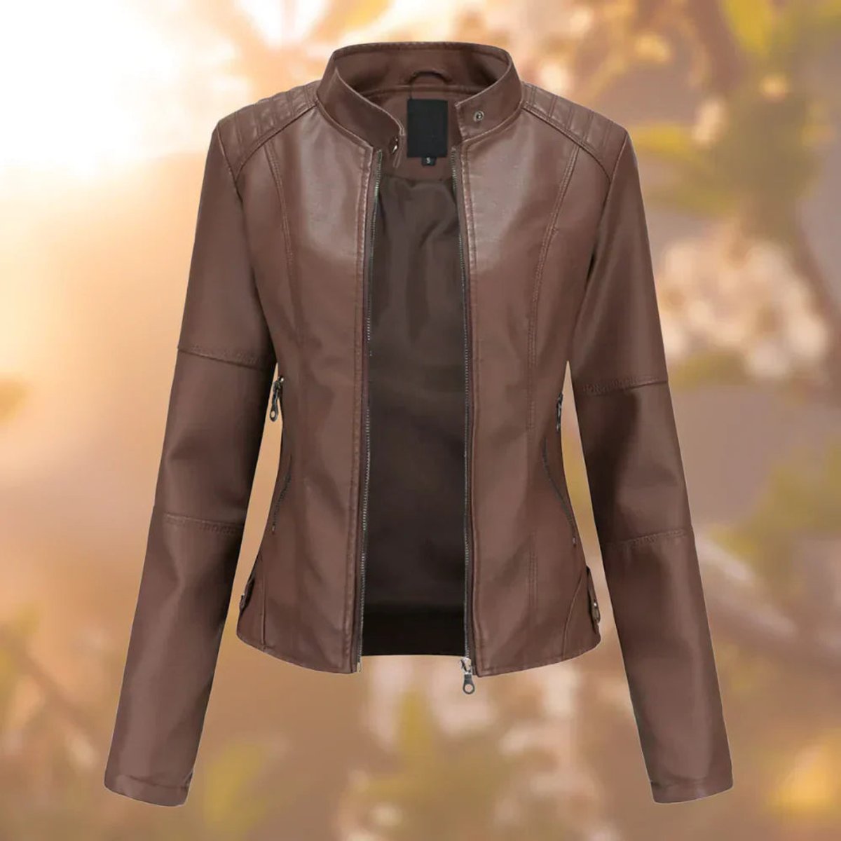 Lauren | Slim Fit Zip Up Moto Jacket