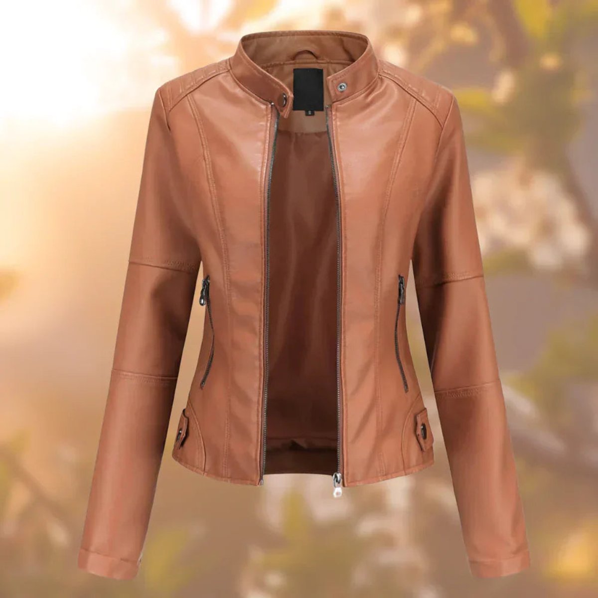 Lauren | Slim Fit Zip Up Moto Jacket