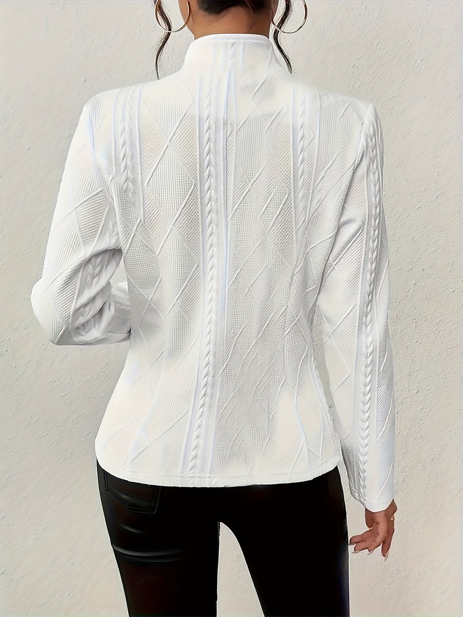 Emmeline | Textured Cable Knit Open Front Jacket